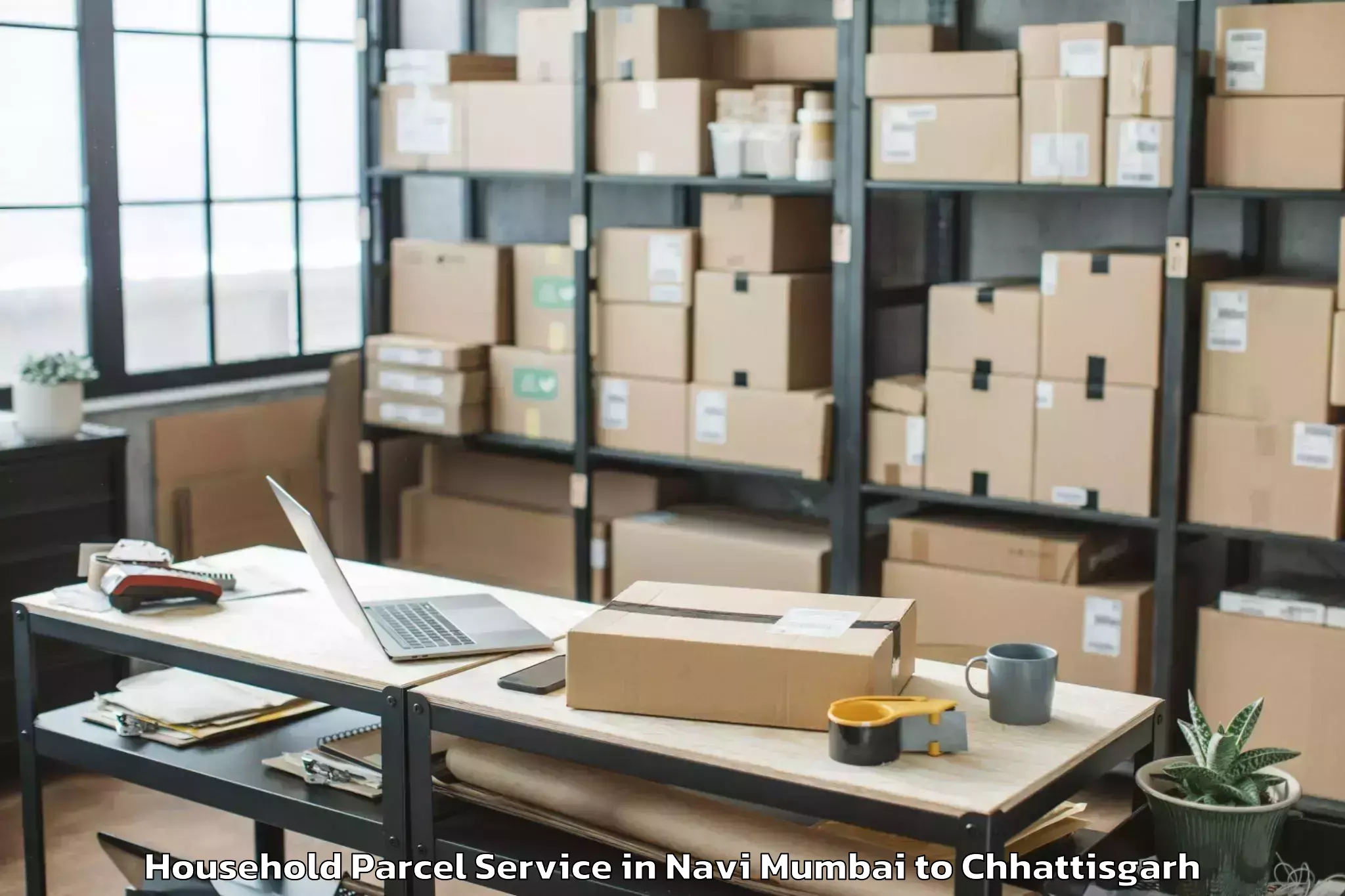 Top Navi Mumbai to Sakti Household Parcel Available